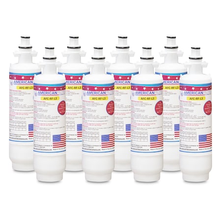 American Filter Co LG ADQ36006102S Comparable Refrigerator Water Filters, 8PK ADQ36006102S-AFC-RF-L3-8-68871